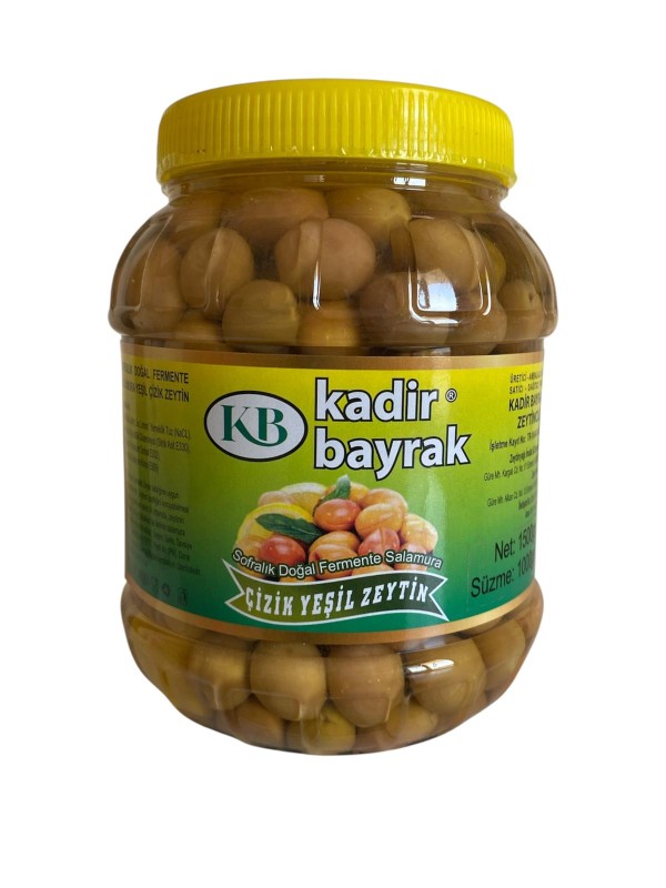 Yeşil Çizik Zeytin ( M) Orta Boy 1 Kg NET