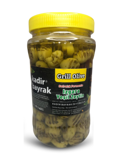 Izgara (Grill) Yeşil Zeytin 1 Kg Net Süzme 600 Gr.